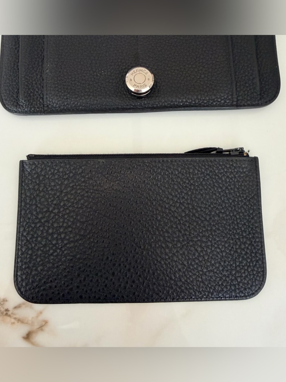 Hermes Dogon Duo Wallet Black w Palladium HW Great Condition - Picture 9 of 14